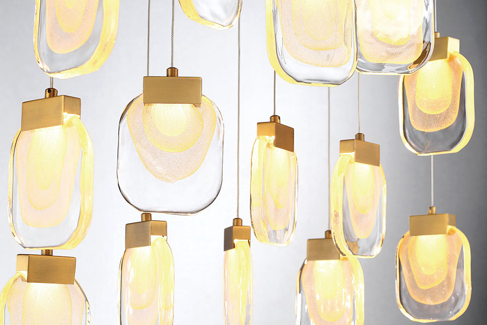 Eurofase 37194-017 LED Chandelier, Gold