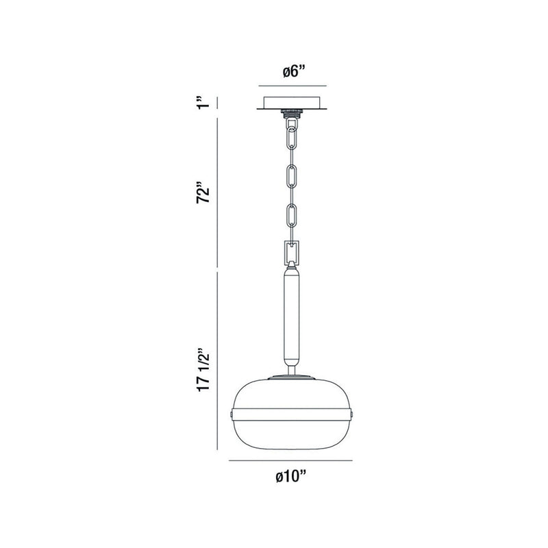 Eurofase 37196-011 One Light Pendant, Brass