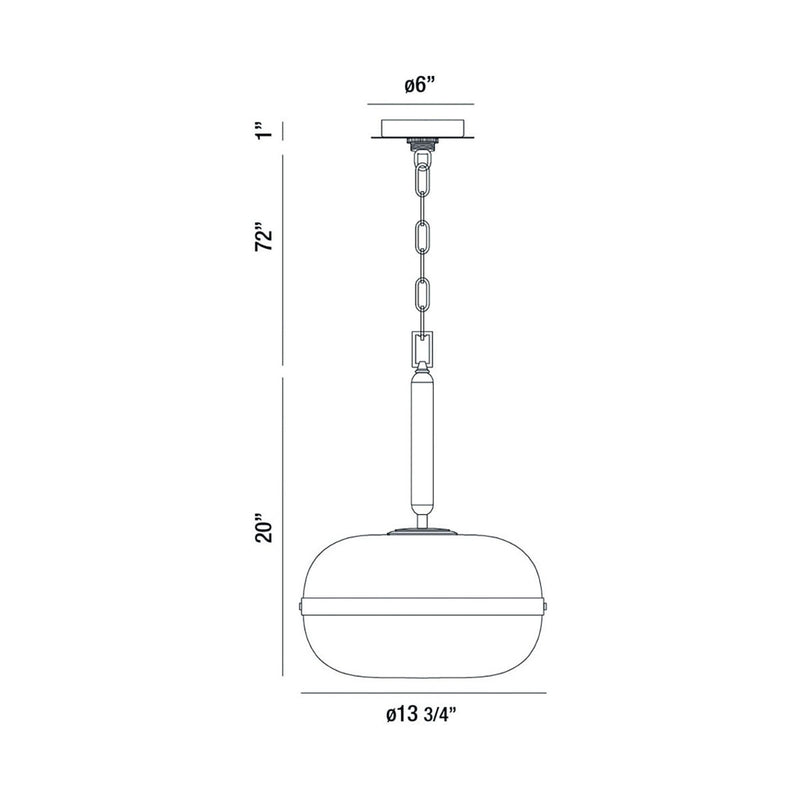 Eurofase 37197-018 One Light Pendant, Brass