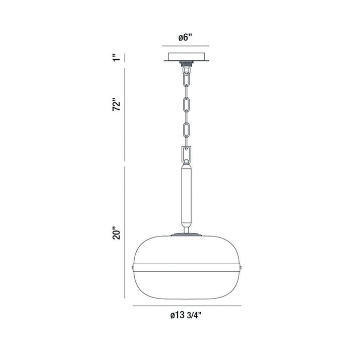 Eurofase 37197-018 One Light Pendant, Brass