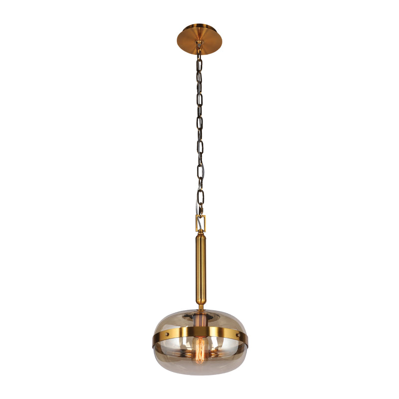 Eurofase 37197-018 One Light Pendant, Brass