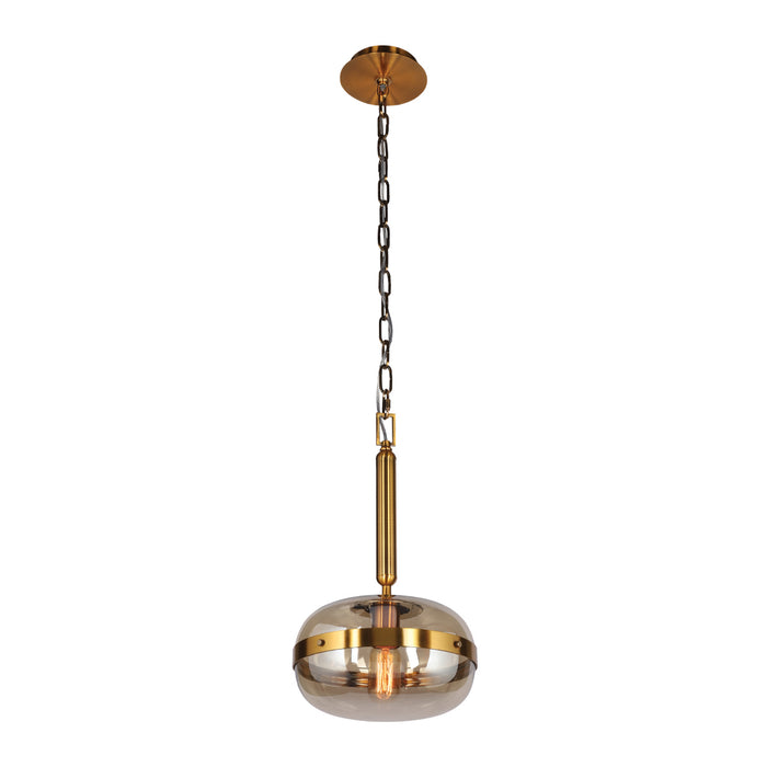 Eurofase 37197-018 One Light Pendant, Brass