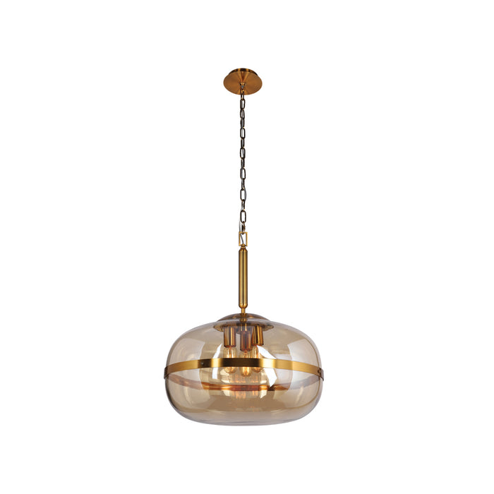Eurofase 37198-015 Three Light Pendant, Brass