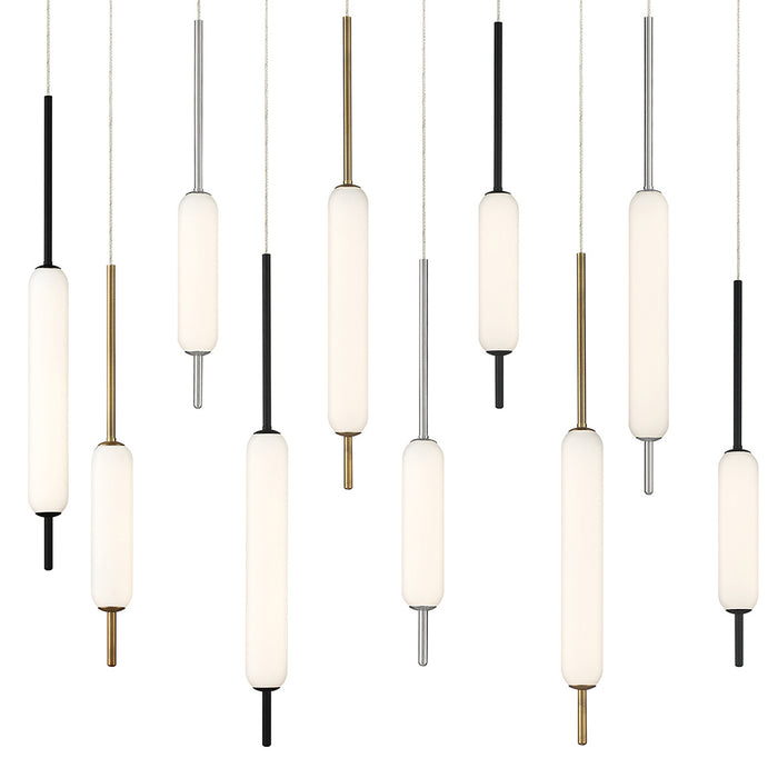 Eurofase 37235-024 LED Chandelier, Black