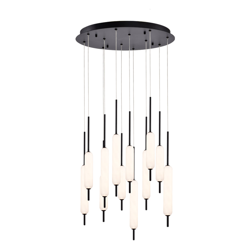 Eurofase 37235-024 LED Chandelier, Black