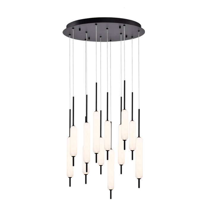 Eurofase 37235-024 LED Chandelier, Black