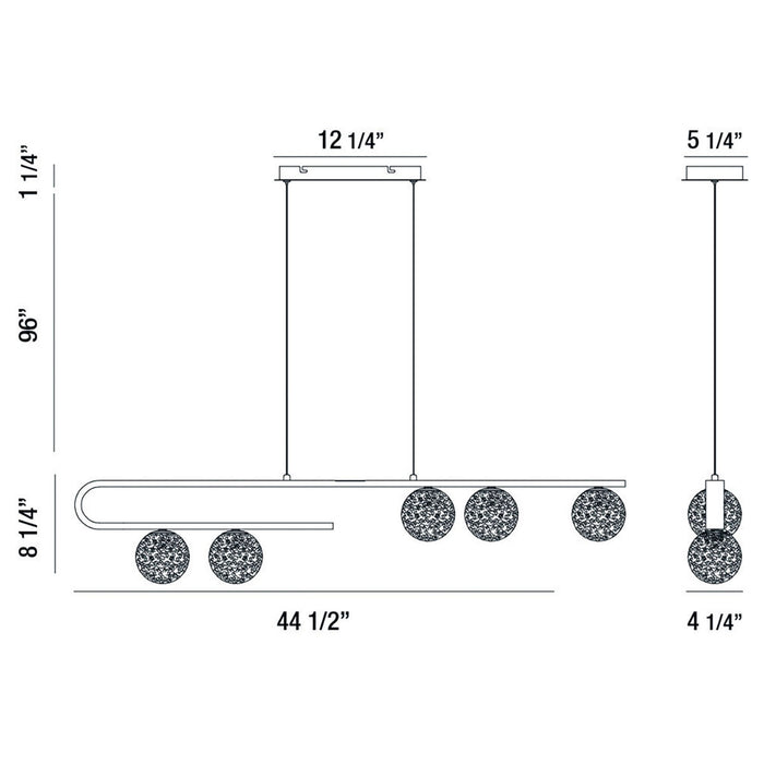 Eurofase 37351-014 LED Pendant, Gold