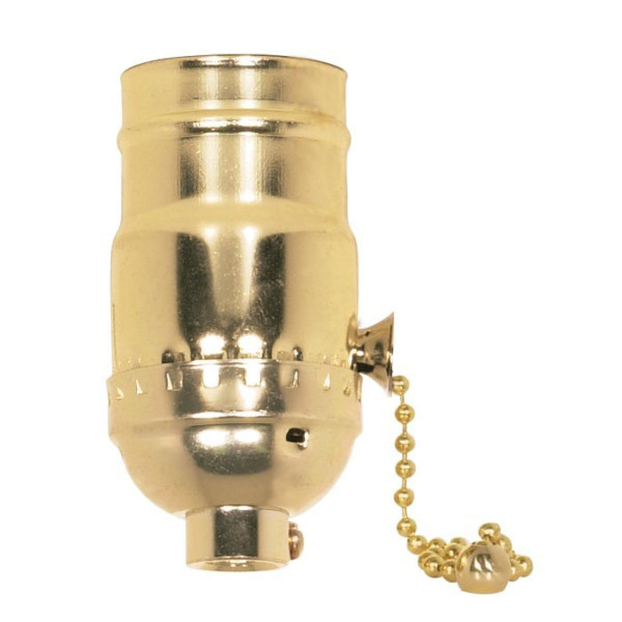Satco 80-1502 Socket, Brite Gilt