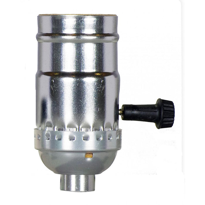 Satco 80-1559 On-Off Turn Knob Socket, Nickel