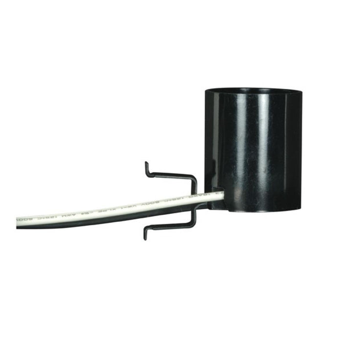 Satco 80-1642 Snap-In Double Spring Clip, Black