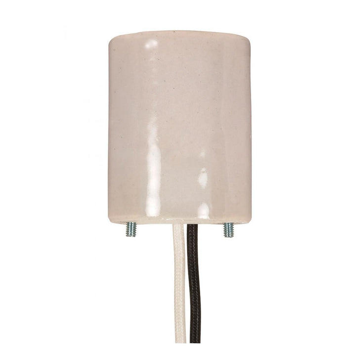 Satco 80-1646 Socket, Glazed Cream