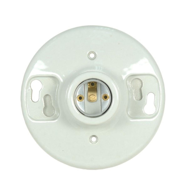 Satco 80-1648 Ceiling Receptacle, Glazed