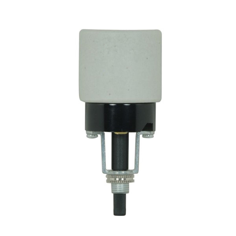 Satco 80-1755 Bottom Turn Knob Socket, Porcelain