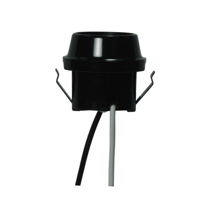Satco 80-1766 Snap-In Double With Flange Rim, Black