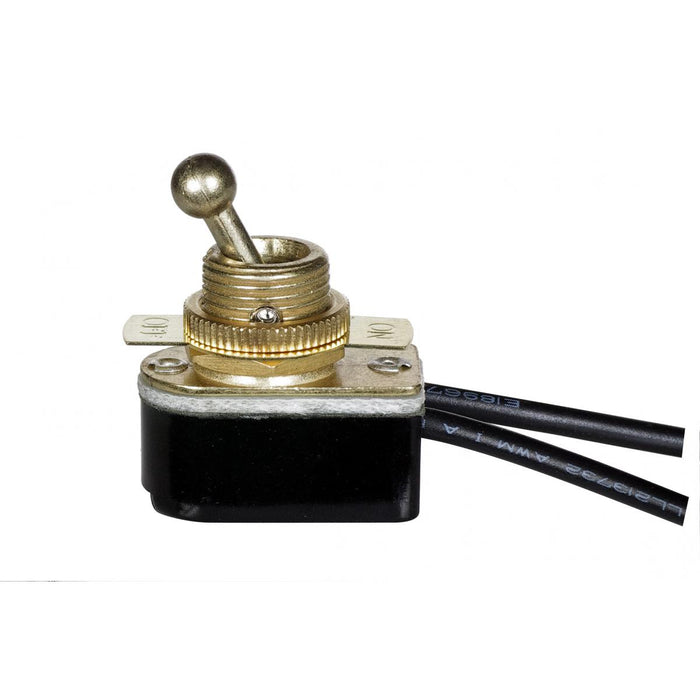 Satco 80-1767 Toggle Switch, Brass Plated