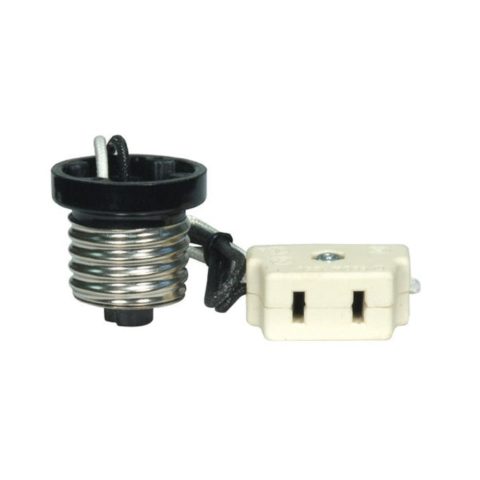 Satco 80-1769 Harness Set With Medium Base Adapter, White