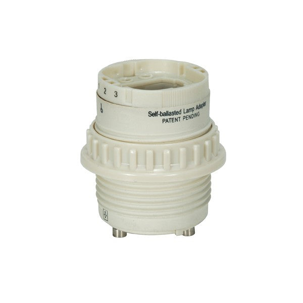 Satco 80-1849 Lamp Adapter, Cream