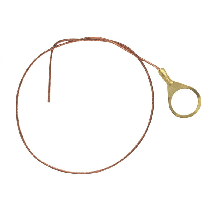 Satco 80-1966 1/4 Ip Round Ground Lug, Bare Copper