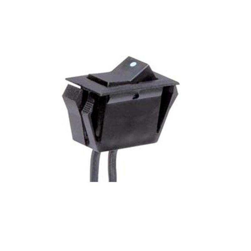 Satco 80-1980 Phenolic Rocker Switch W/Dot, Black