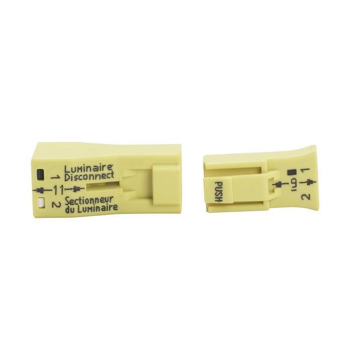 Satco 80-2010 2 Piece Snap Together Connector For Solid Or Tinned Tip Wire, Yellow