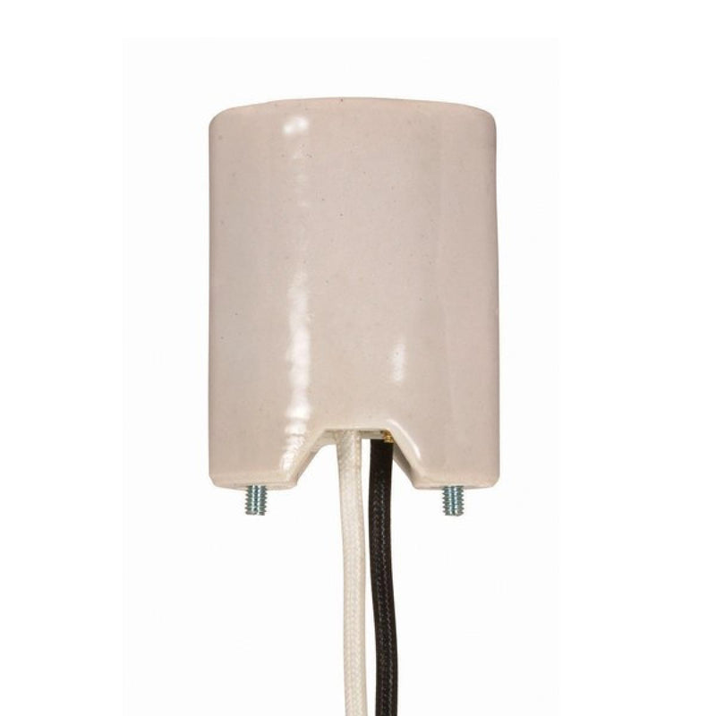 Satco 80-2091 Socket, Glazed Cream