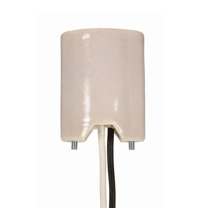 Satco 80-2091 Socket, Glazed Cream