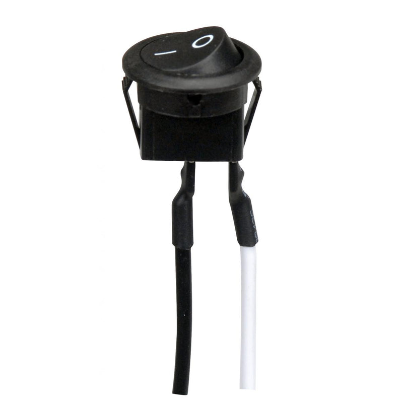 Satco 80-2101 Round Rocker Switch W/Diode 2 Circuit, Black
