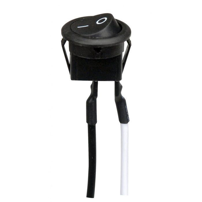 Satco 80-2101 Round Rocker Switch W/Diode 2 Circuit, Black
