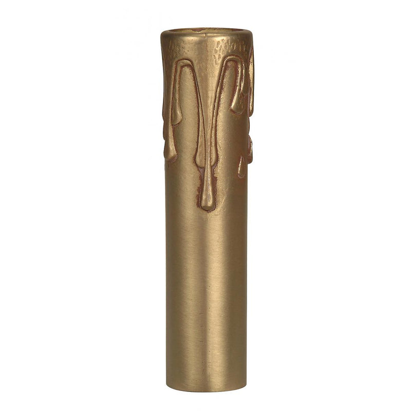 Satco 80-2144 Candle Cover With Drip, French Gold