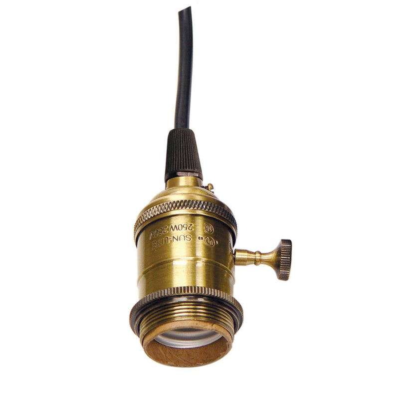Satco 80-2273 Lampholder, Antique Brass