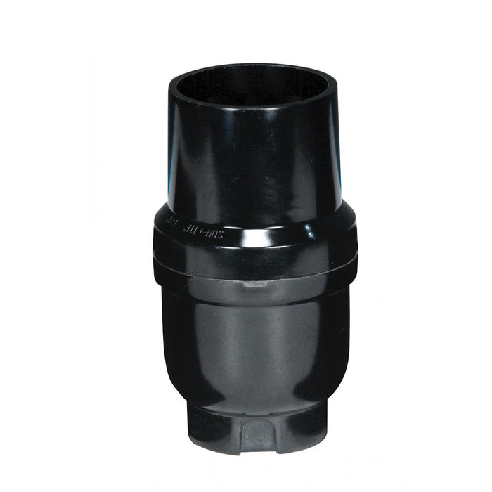 Satco 80-2279 Full Size Keyless 1/8 Ip Cap With Metal Bushing, Black