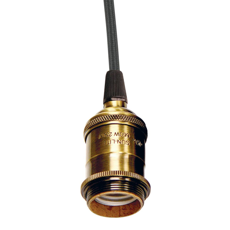 Satco 80-2282 Lampholder, Antique Brass