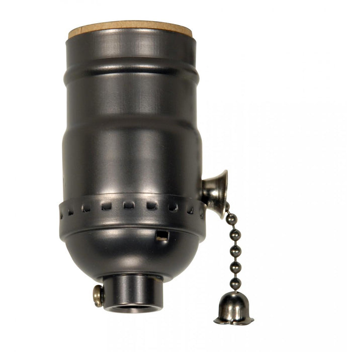 Satco 80-2315 On-Off Pull Chain Socket, Dark Antique Brass