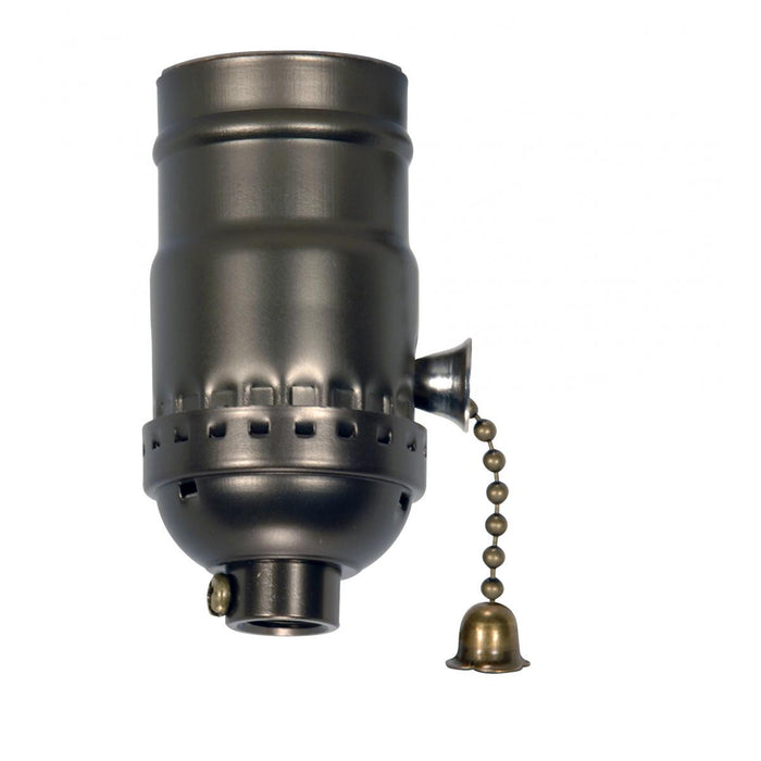 Satco 80-2316 On-Off Pull Chain Socket, Antique Brass