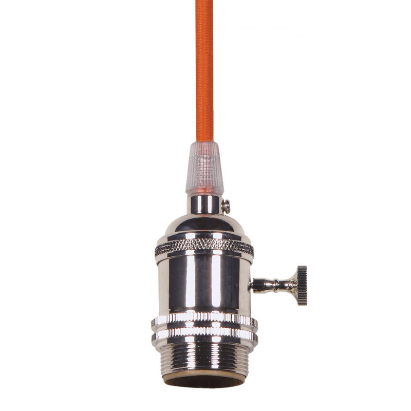 Satco 80-2346 Lampholder, Polished Nickel / Glass