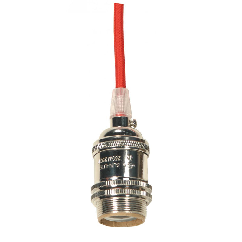 Satco 80-2379 Lampholder, Polished Nickel / Glass