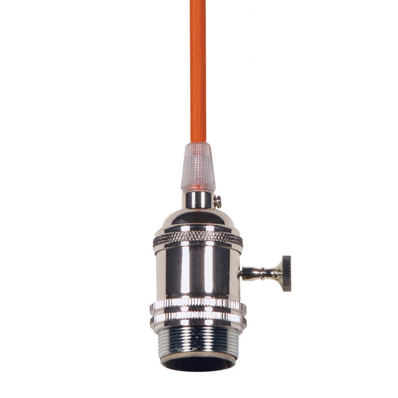 Satco 80-2381 Lampholder, Polished Nickel / Glass
