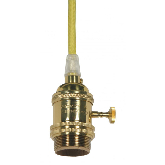 Satco 80-2428 Lampholder, Polished Brass