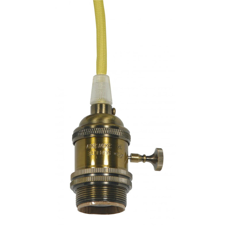 Satco 80-2435 Lampholder, Antique Brass