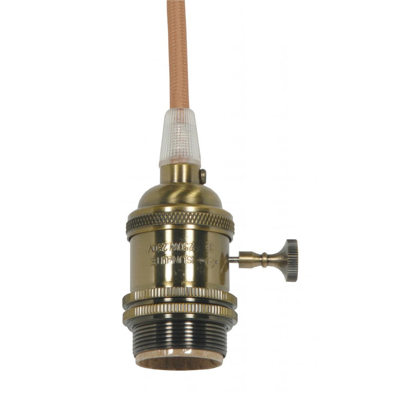 Satco 80-2436 Lampholder, Antique Brass