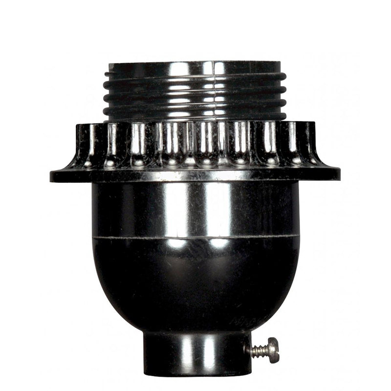 Satco 80-2448 Phenolic Short Keyless, Black