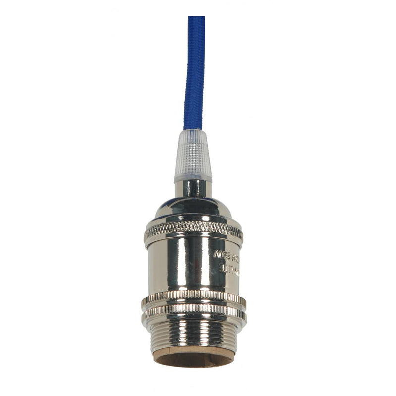 Satco 80-2454 Lampholder, Polished Nickel / Glass