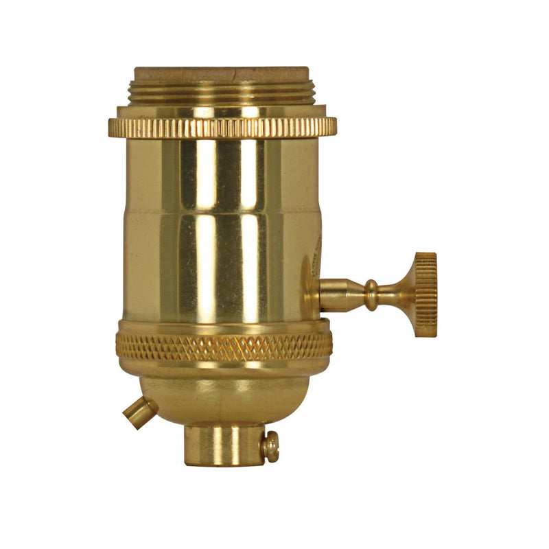 Satco 80-2569 Lampholder, Polished Brass