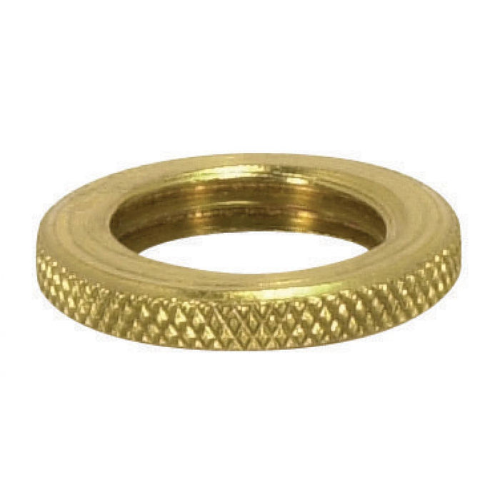 Satco 90-003 Knurled Locknut, Burnished / Lacquered