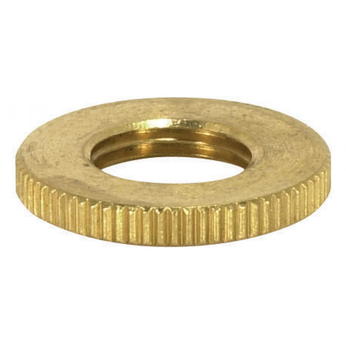 Satco 90-004 Knurled Locknut, Burnished / Lacquered