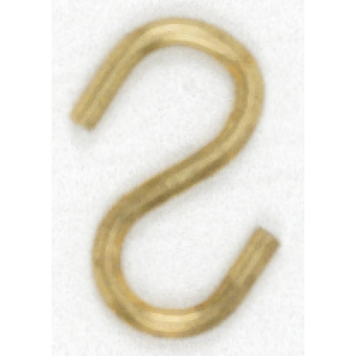 Satco 90-008 Plated S-Hook, Brass Plated