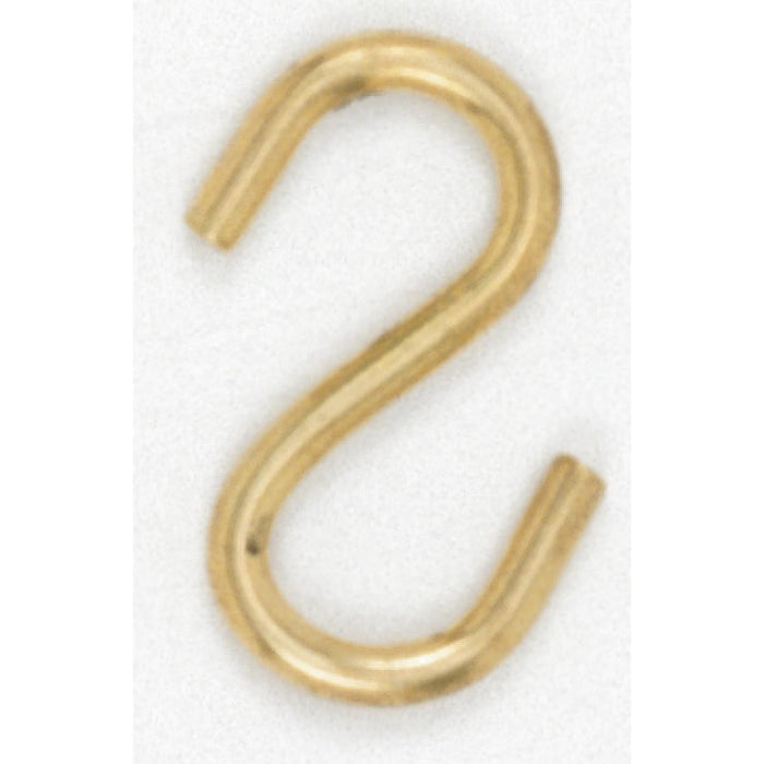 Satco 90-010 Plated S-Hook, Brass Plated