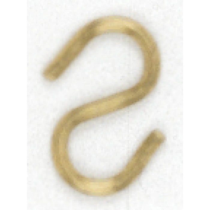 Satco 90-013 Plated S-Hook, Brass Plated