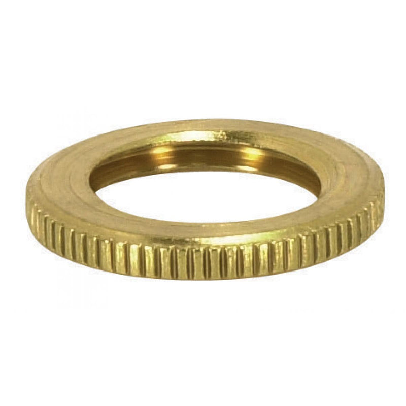 Satco 90-014 Knurled Locknut, Burnished / Lacquered