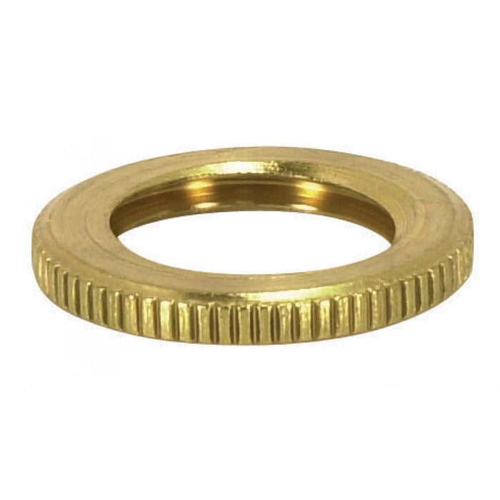 Satco 90-014 Knurled Locknut, Burnished / Lacquered